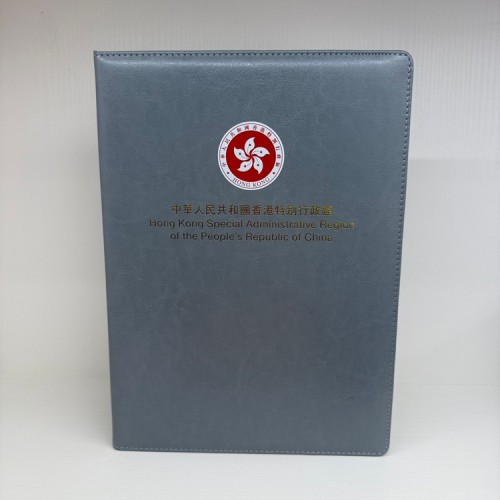 香港特區區徽 簽約文件夾